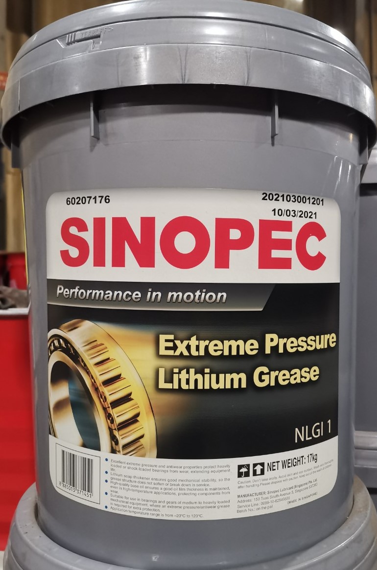 Mỡ Sinopec Lithium EP NLGI 1