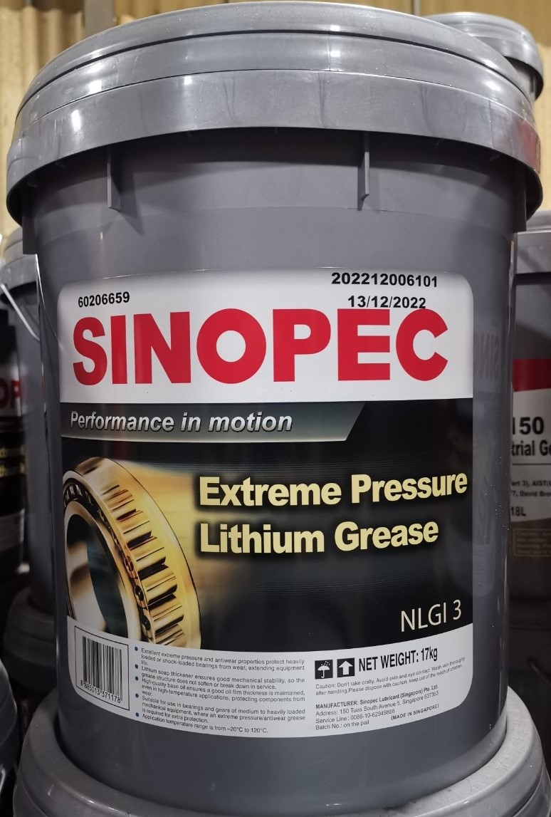 Mỡ Sinopec Lithium EP NLGI 3