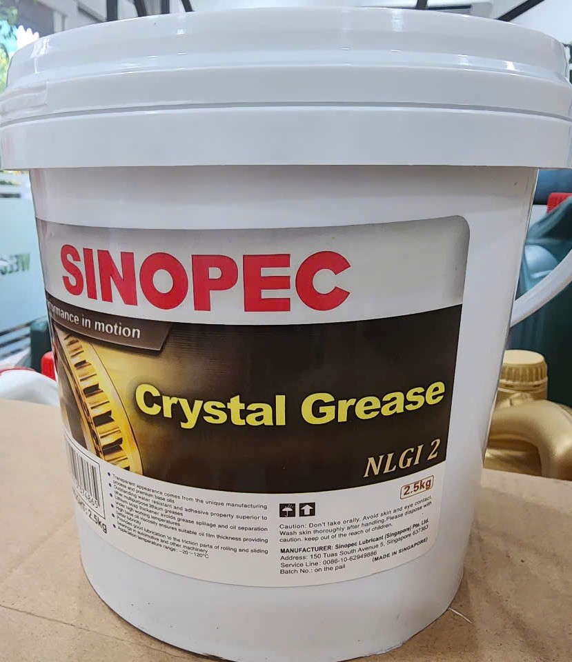 Mỡ Sinopec Crystal NLGI 2 - 2.5Kg